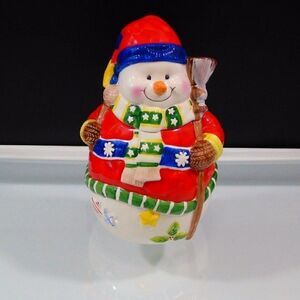 Christmas Snowman Large Cookie Jar